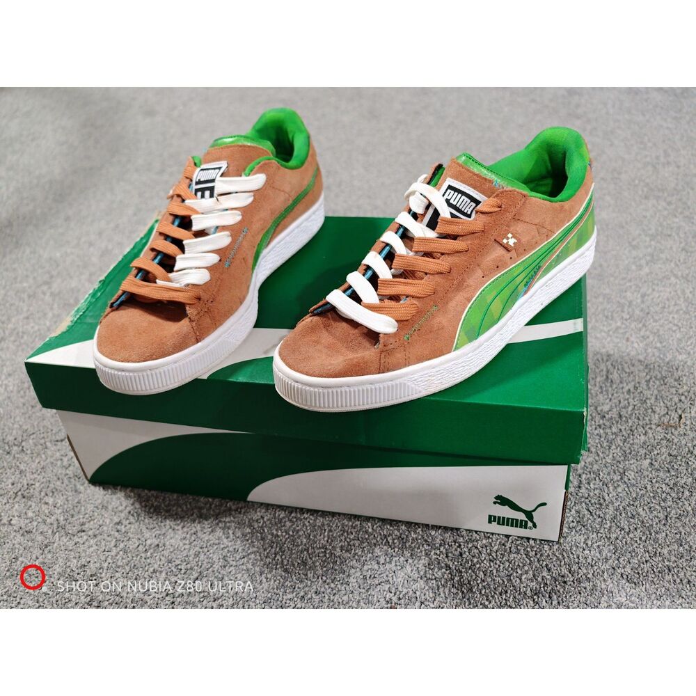 Puma Suede Classic x Minecraft Collab - "Creeper Green" Edition
